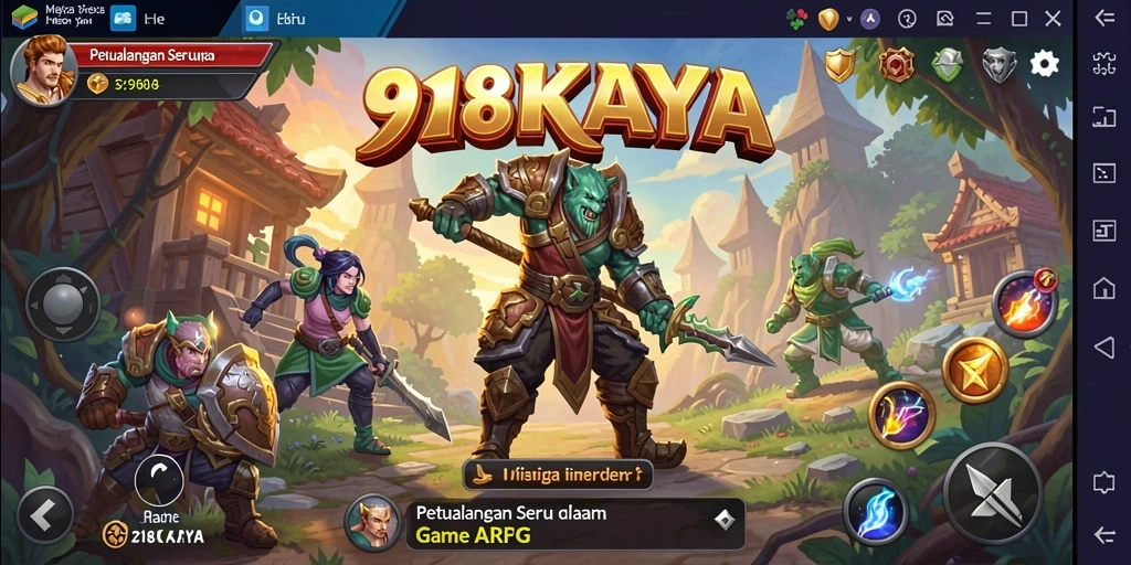 Tampilan gameplay seru saat bertempur di dunia ARPG.