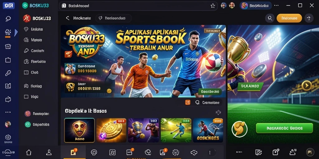 Tampilan screenshot gameplay BOSKU33 yang menampilkan antarmuka sportsbook yang menarik.