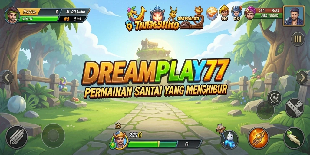 Screenshot utama DREAMPLAY77 menampilkan gameplay yang seru dan menghibur.