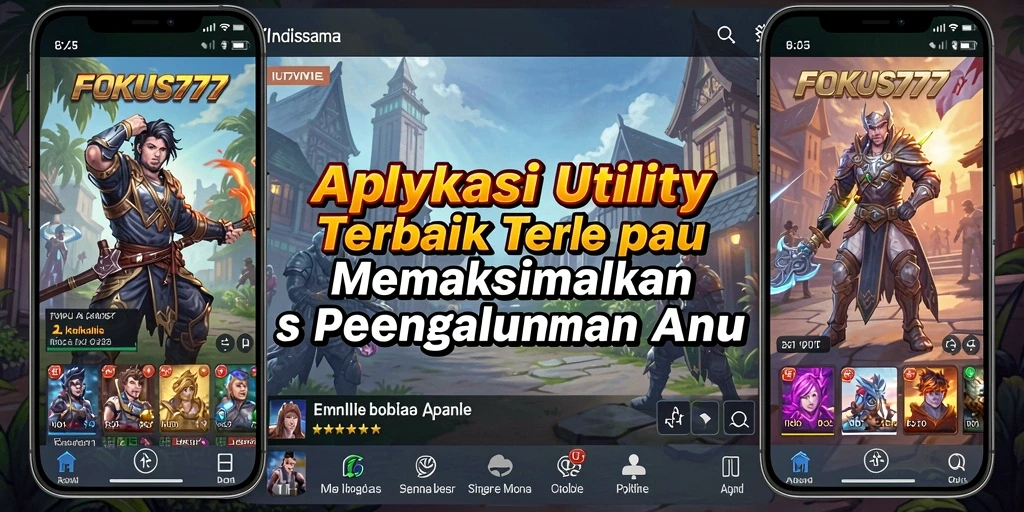 Tampilan antarmuka aplikasi FOKUS777 untuk pengaturan utility yang rapi.
