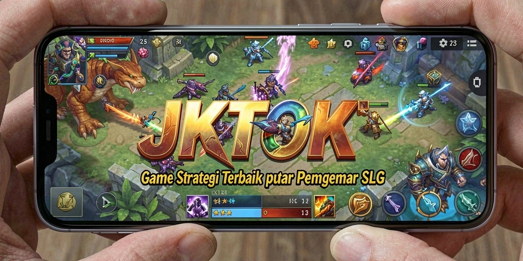 Screenshot JKTOK menampilkan tampilan mendebarkan gameplay SLG.