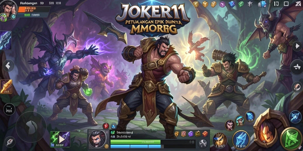 Gameplay seru JOKER11 dengan karakter dan dungeon menarik.