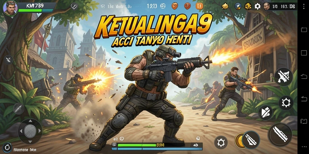Tampilan gameplay seru dalam KM789 yang penuh aksi.
