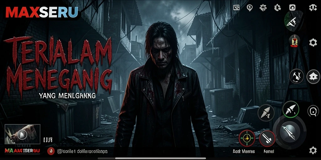 Screenshot gameplay yang menampilkan kengerian dalam MAXSERU.