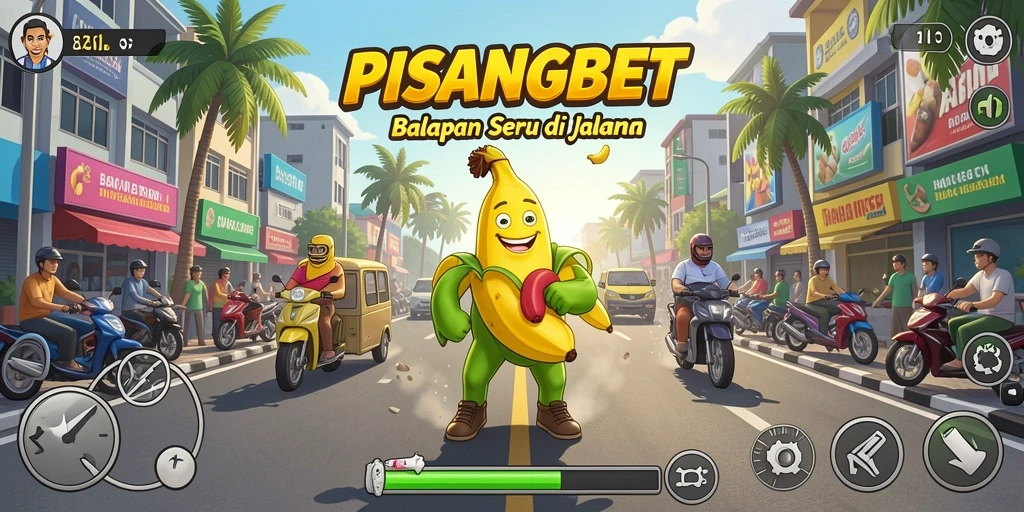 Screenshot gameplay PISANGBET yang menunjukkan adrenalin balapan.
