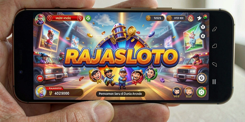 Screenshot gameplay RAJASLOTO yang penuh aksi dan warna.