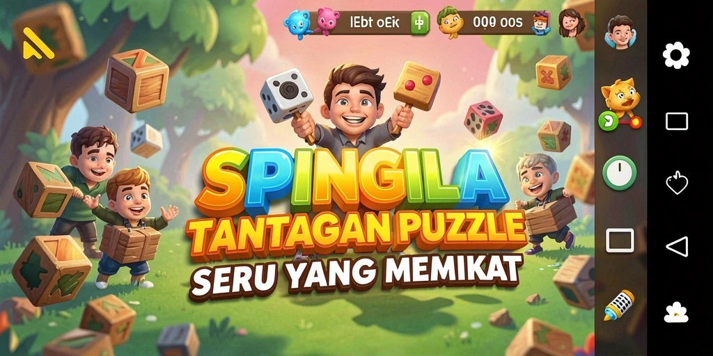 Screenshot gameplay SPINGILA menampilkan tantangan menarik dari Puzzle.